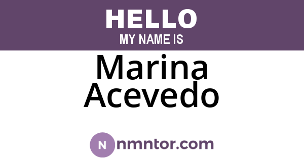 Marina Acevedo