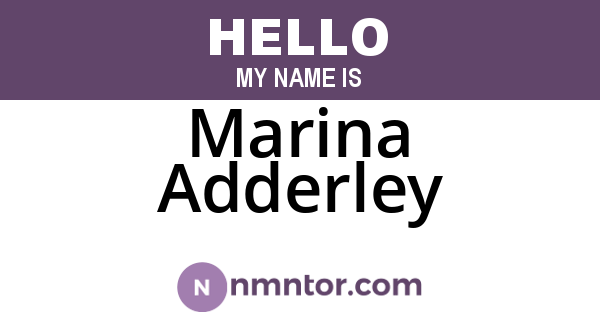 Marina Adderley