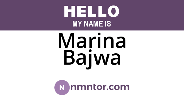 Marina Bajwa