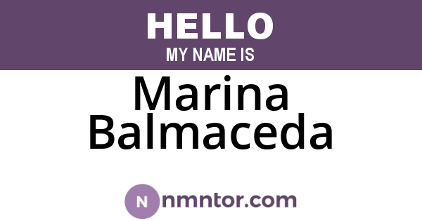 Marina Balmaceda