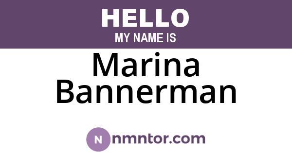 Marina Bannerman