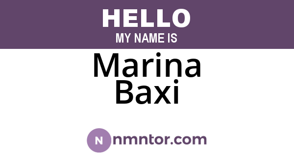 Marina Baxi