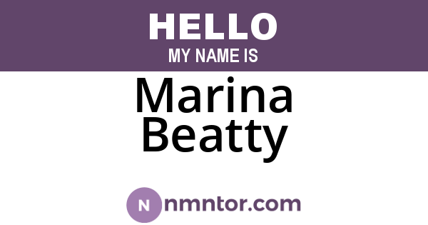 Marina Beatty
