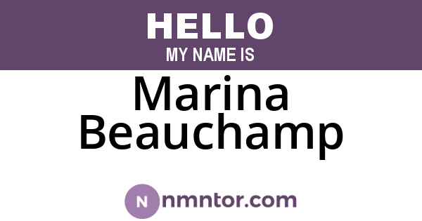 Marina Beauchamp