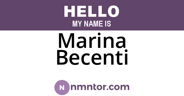 Marina Becenti