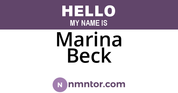 Marina Beck