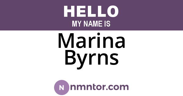 Marina Byrns