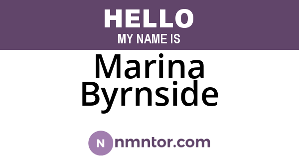 Marina Byrnside