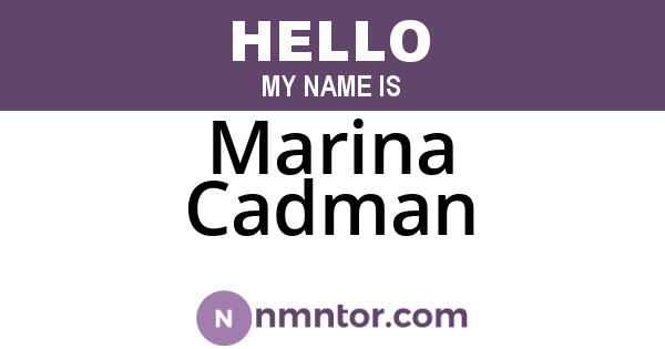 Marina Cadman