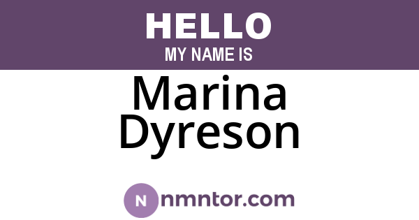 Marina Dyreson