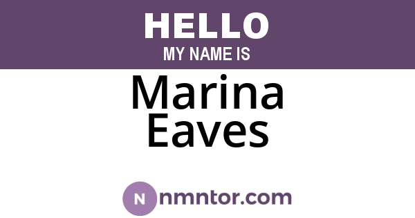 Marina Eaves