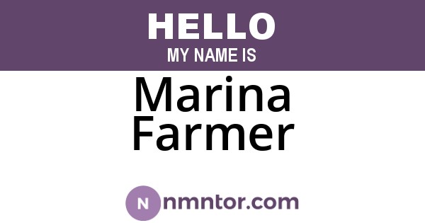 Marina Farmer