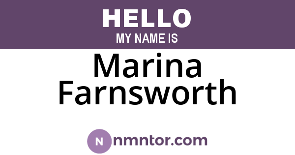 Marina Farnsworth