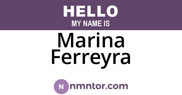 Marina Ferreyra