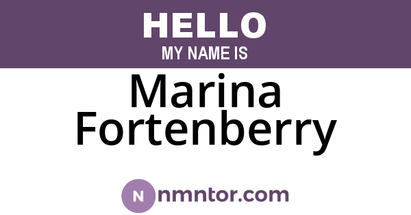 Marina Fortenberry
