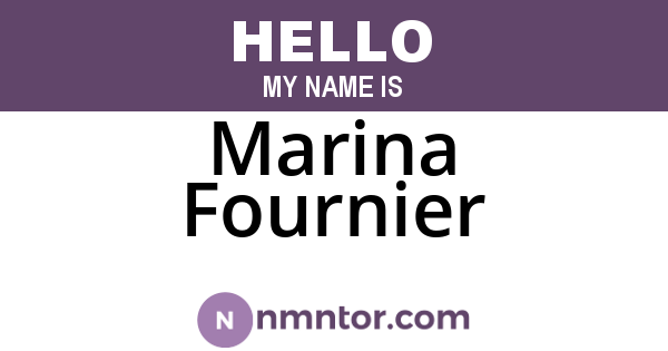 Marina Fournier