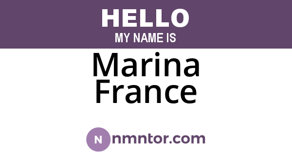 Marina France