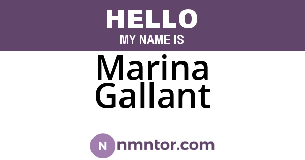 Marina Gallant