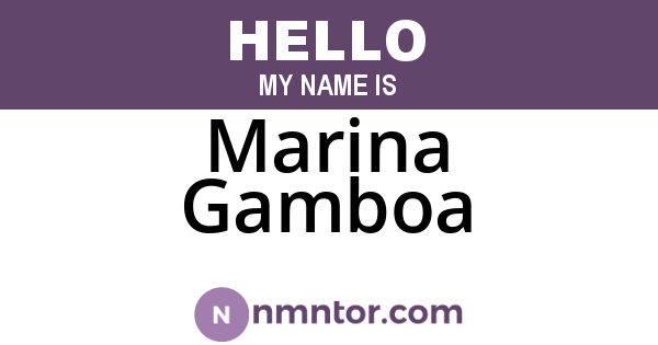 Marina Gamboa