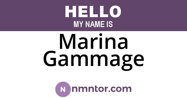 Marina Gammage