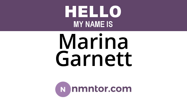 Marina Garnett