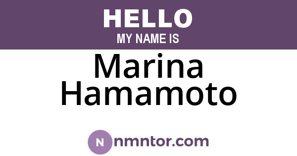 Marina Hamamoto