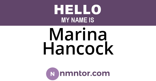 Marina Hancock