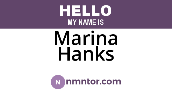 Marina Hanks