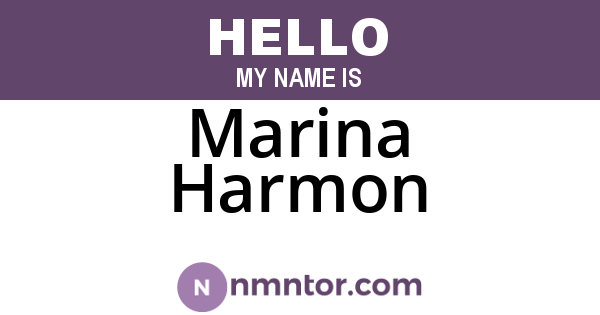 Marina Harmon