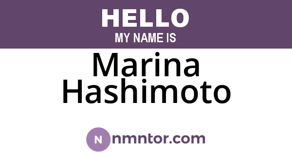 Marina Hashimoto