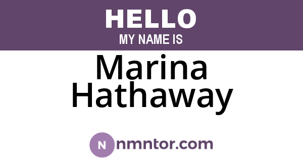 Marina Hathaway