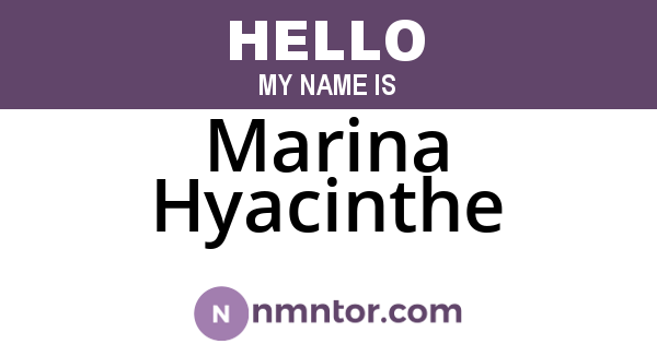 Marina Hyacinthe