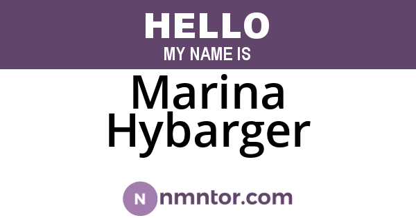 Marina Hybarger