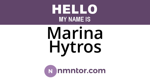 Marina Hytros