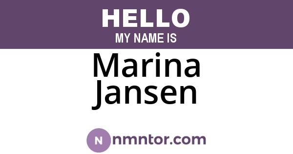 Marina Jansen