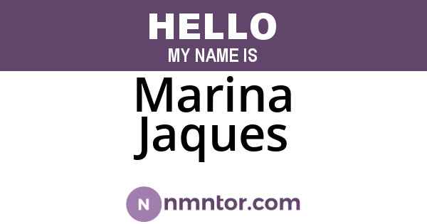 Marina Jaques