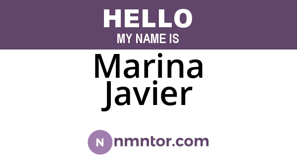 Marina Javier