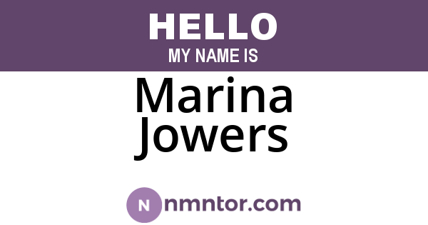 Marina Jowers