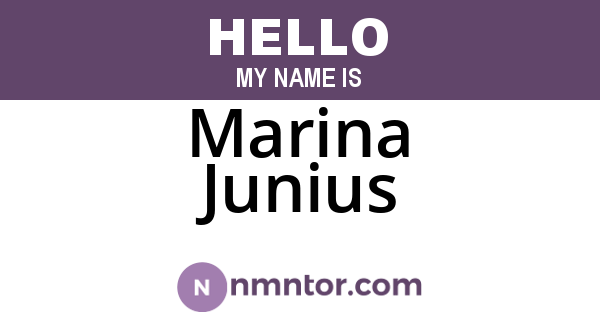 Marina Junius