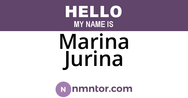 Marina Jurina