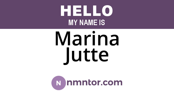 Marina Jutte