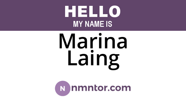 Marina Laing