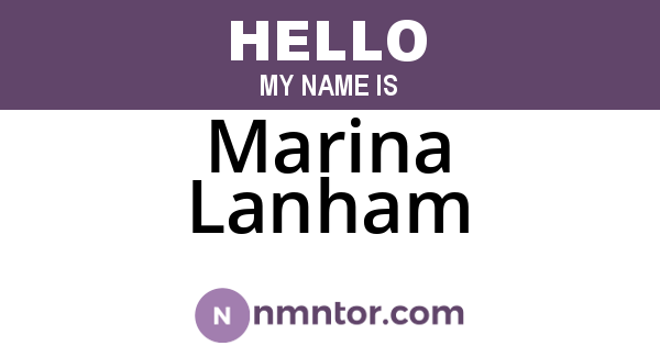 Marina Lanham
