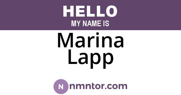 Marina Lapp