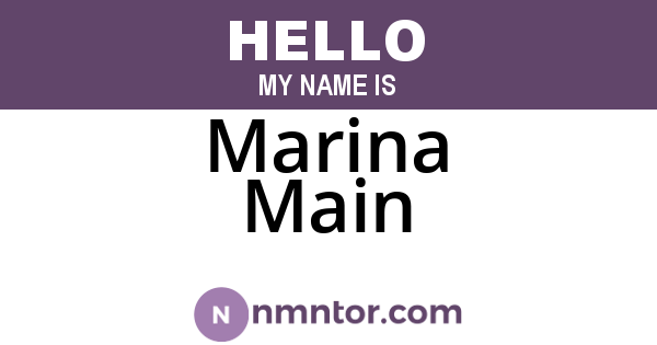 Marina Main