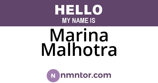 Marina Malhotra