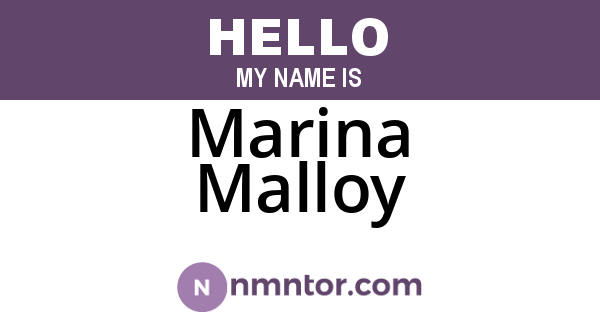 Marina Malloy