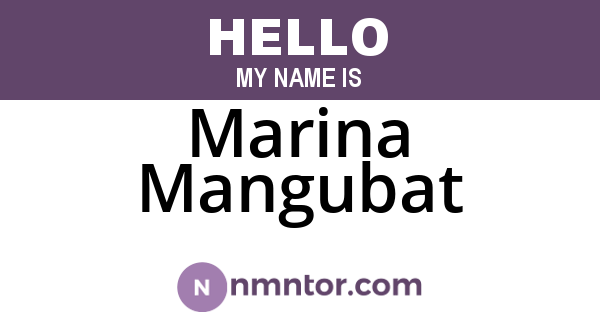 Marina Mangubat
