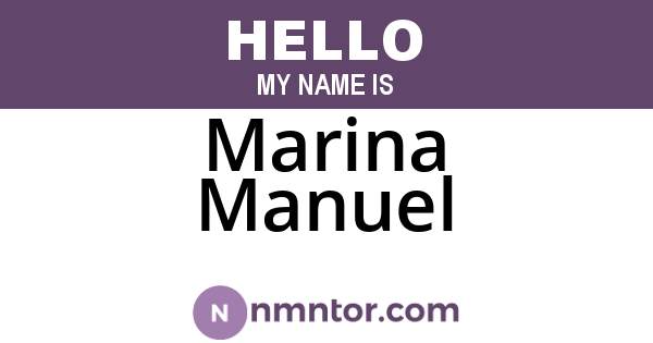 Marina Manuel