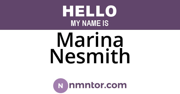 Marina Nesmith
